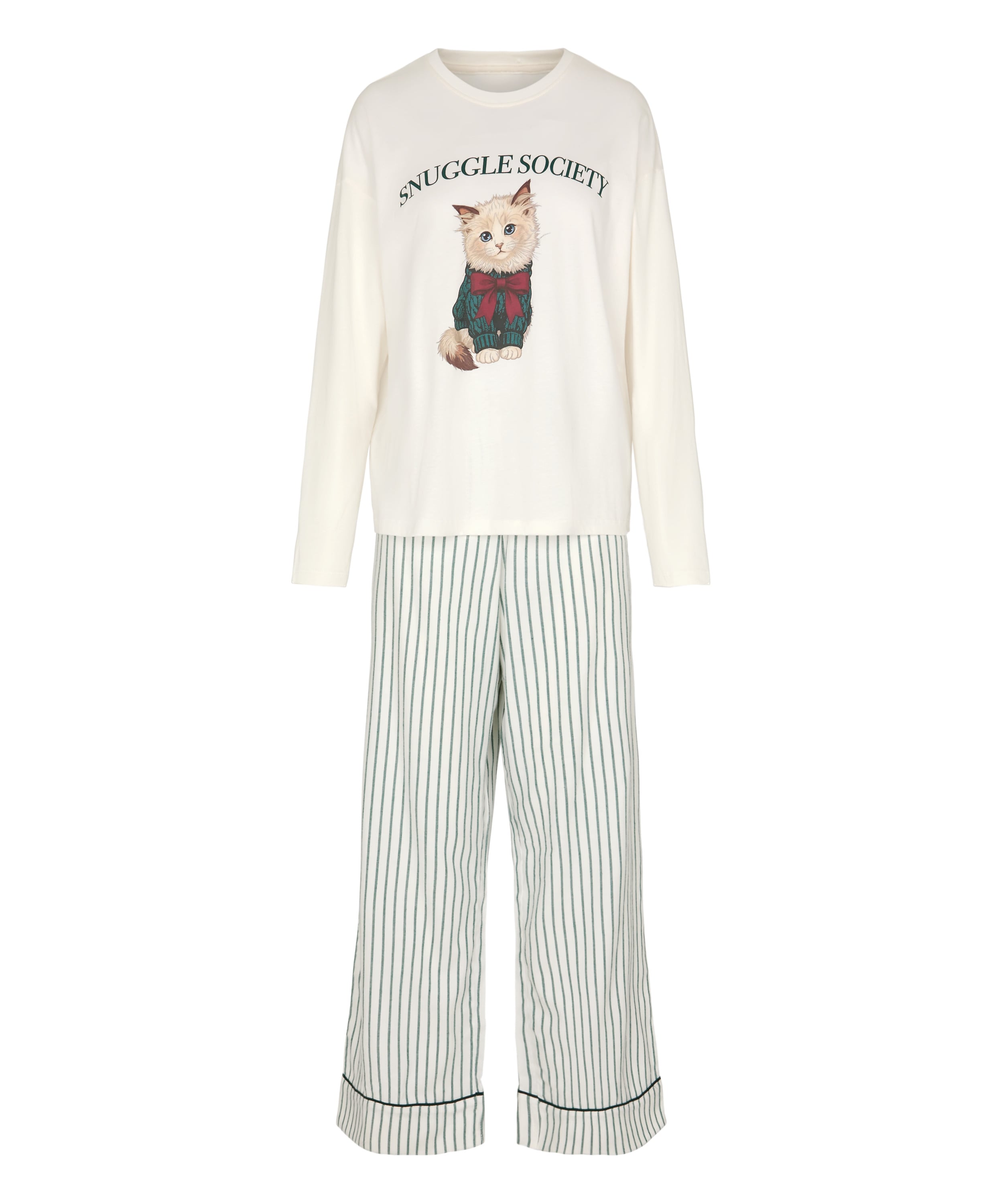 Pyjama Set Viscose, White, main