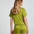Satin Short-Sleeved Jacket, Green