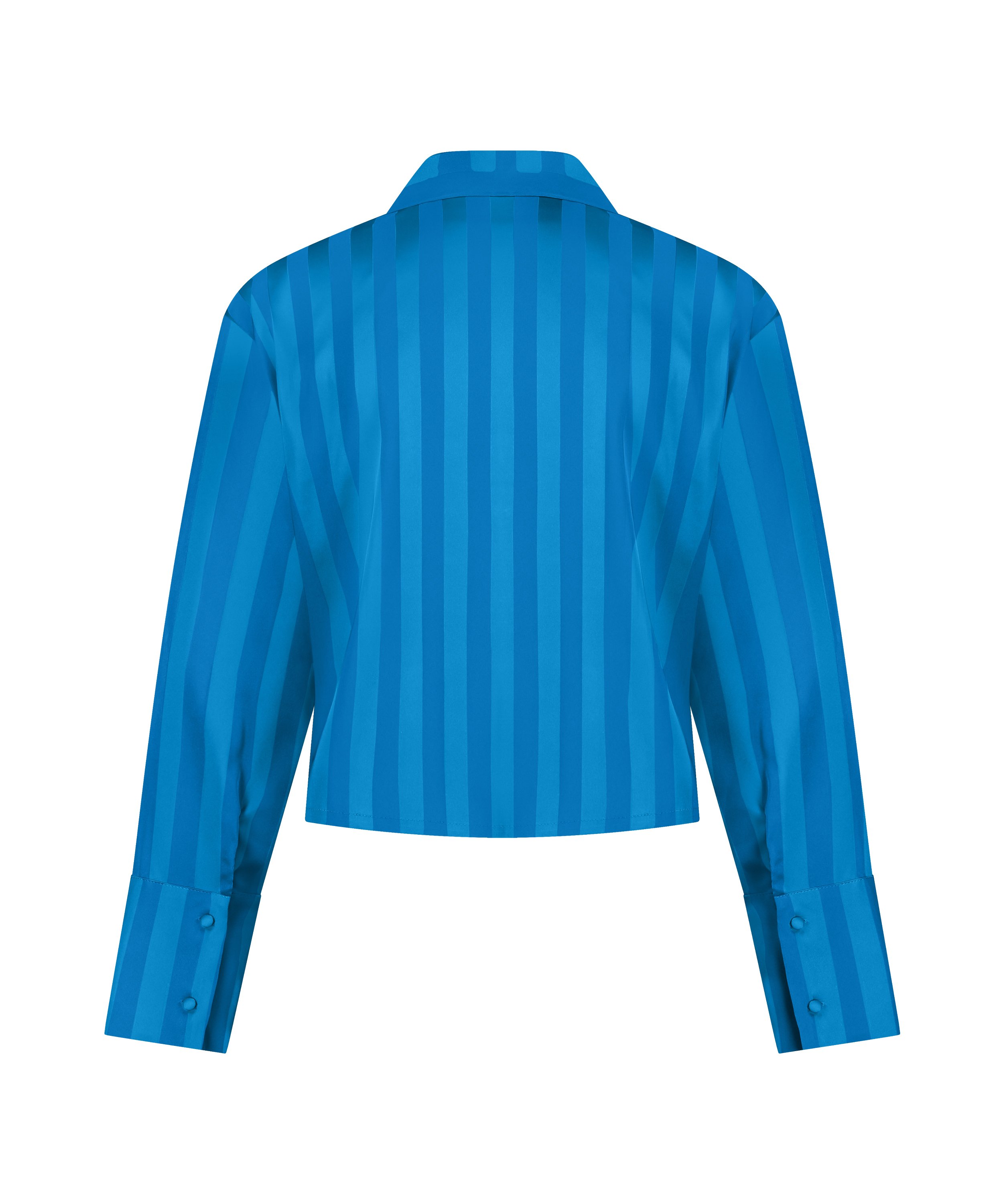 Satin Long-Sleeved Jacket, Blue, main