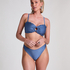 Sardinia High-Leg Bikini Bottoms, Blue
