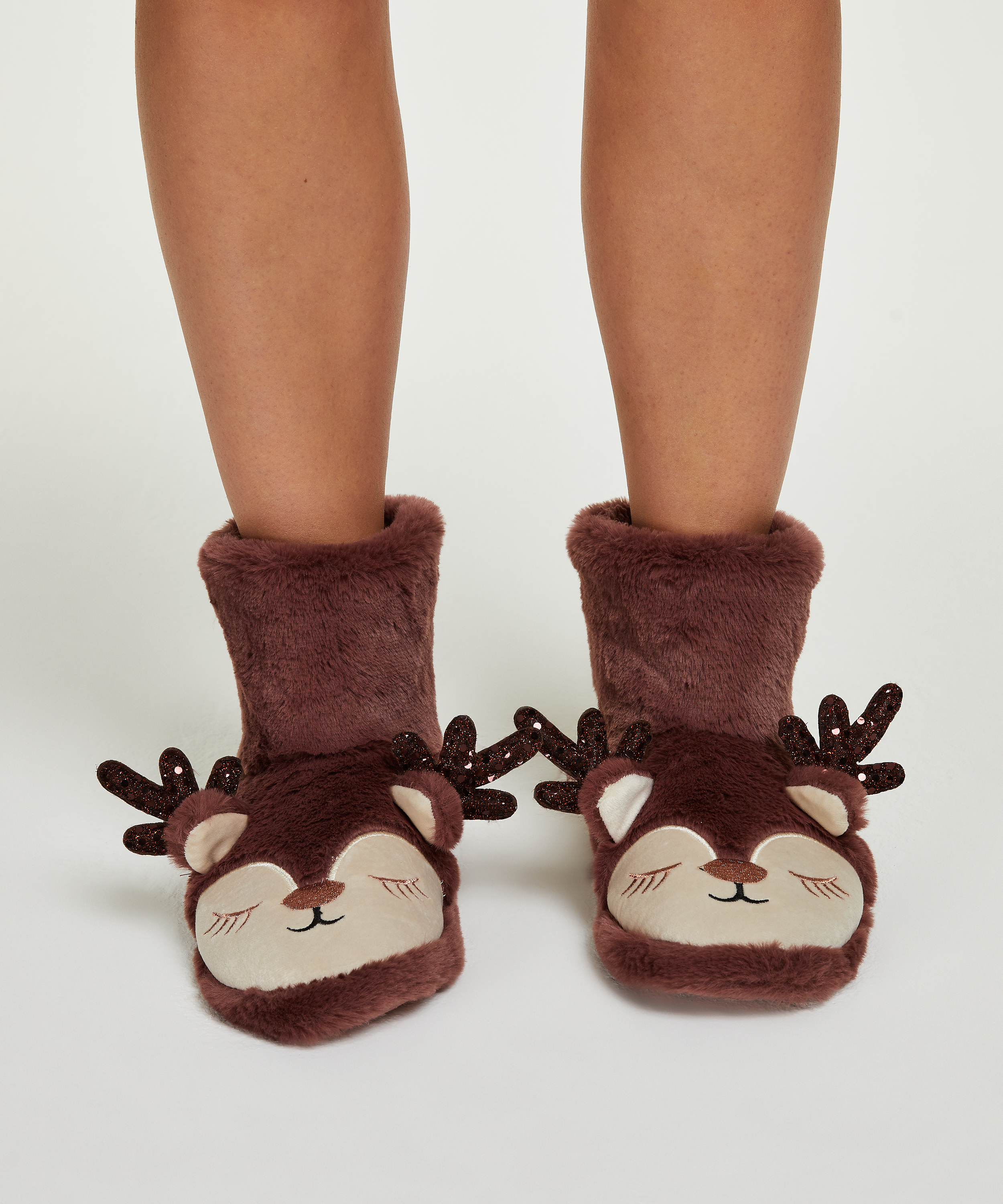 Reindeer Slippers, Purple, main