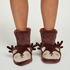 Reindeer Slippers, Purple