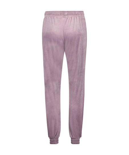 Tall Velours Jogging Bottoms, Purple