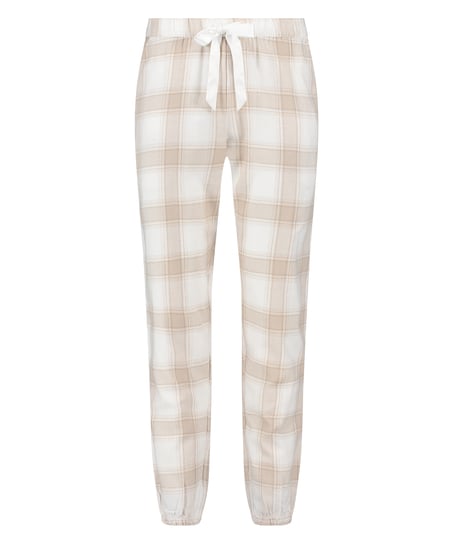 Flannel Pyjama Pants, Beige
