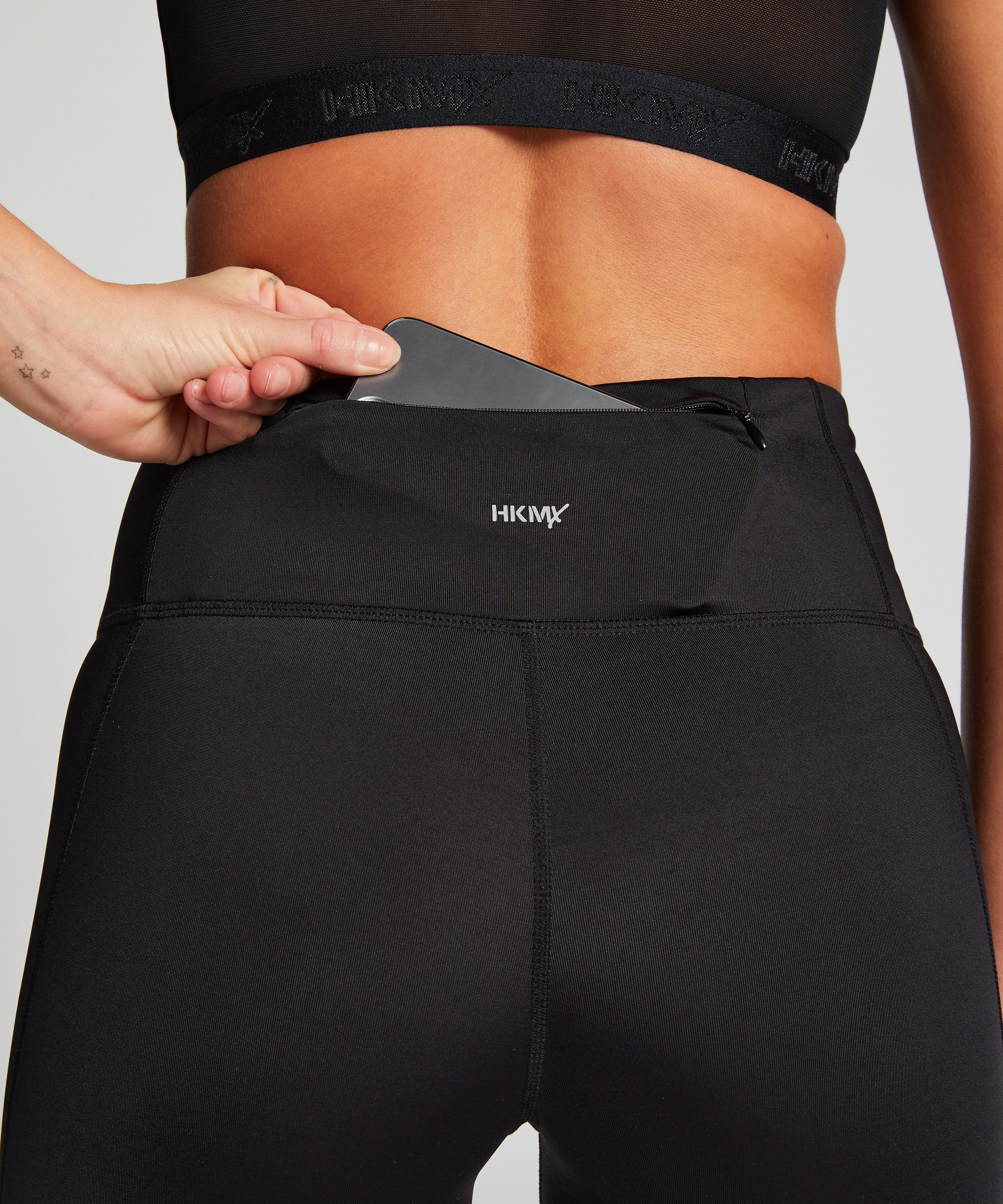 HKMX Run Baby Run Regular Waist Leggings, Black, main