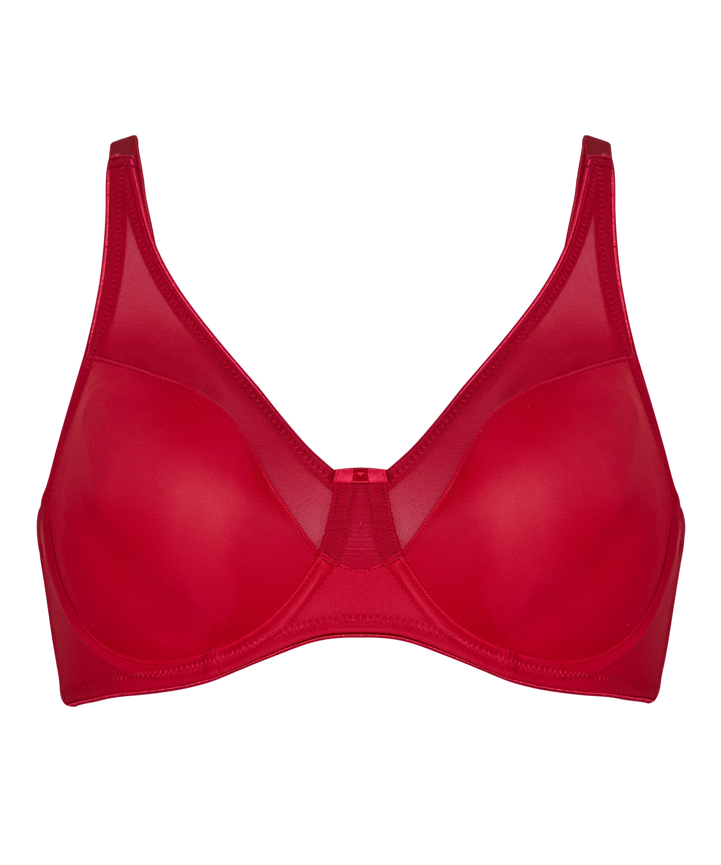 Nina Non-Padded Underwired Minimizer Bra, Red