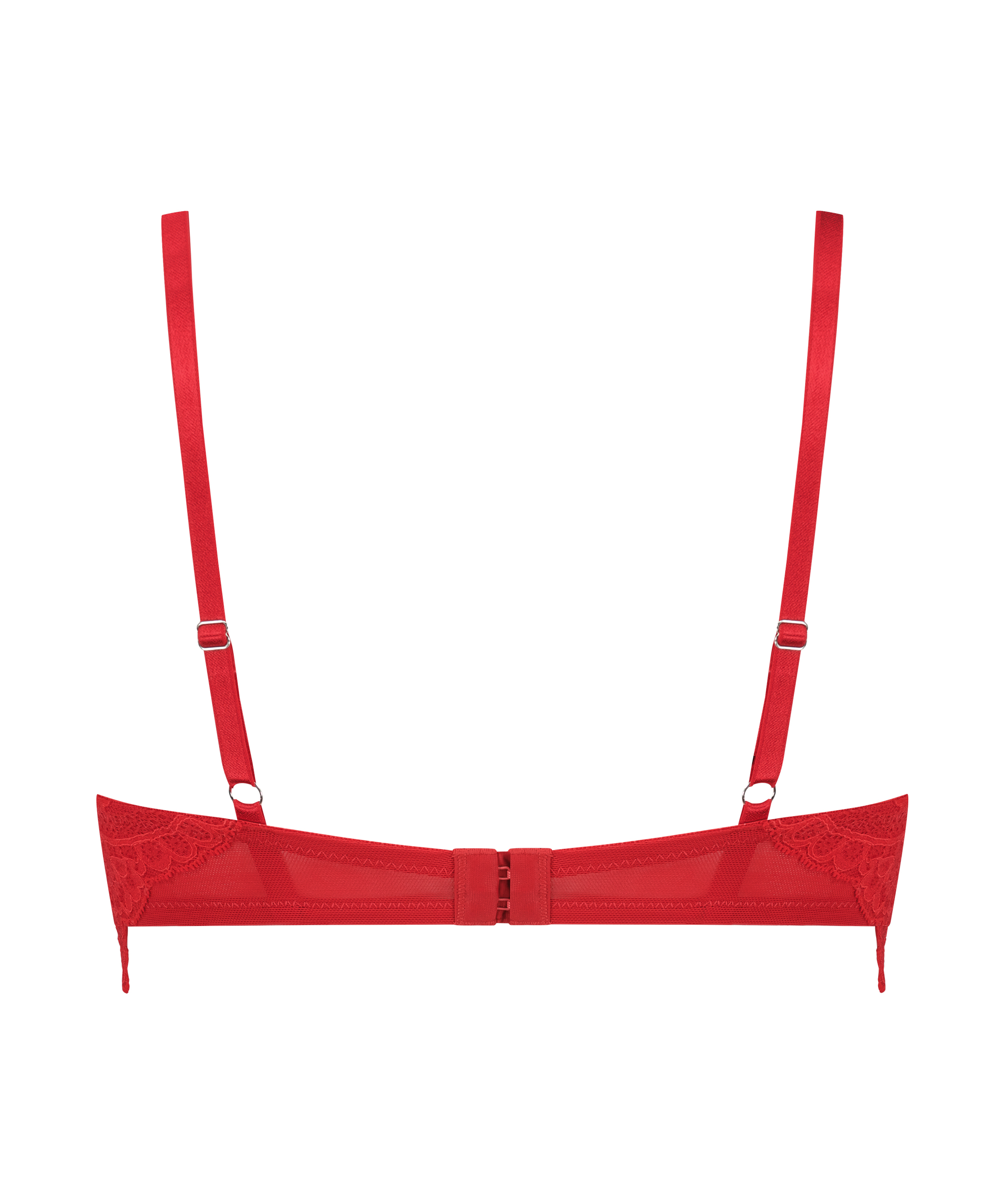 Mariah Padded Underwired Longline Bra, Red, main