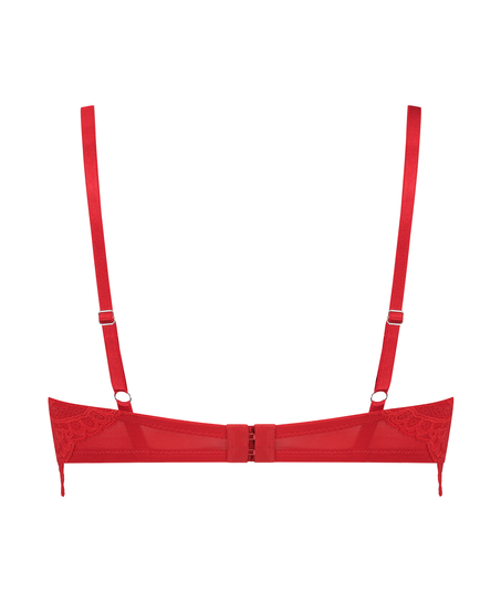 Mariah Padded Underwired Longline Bra, Red
