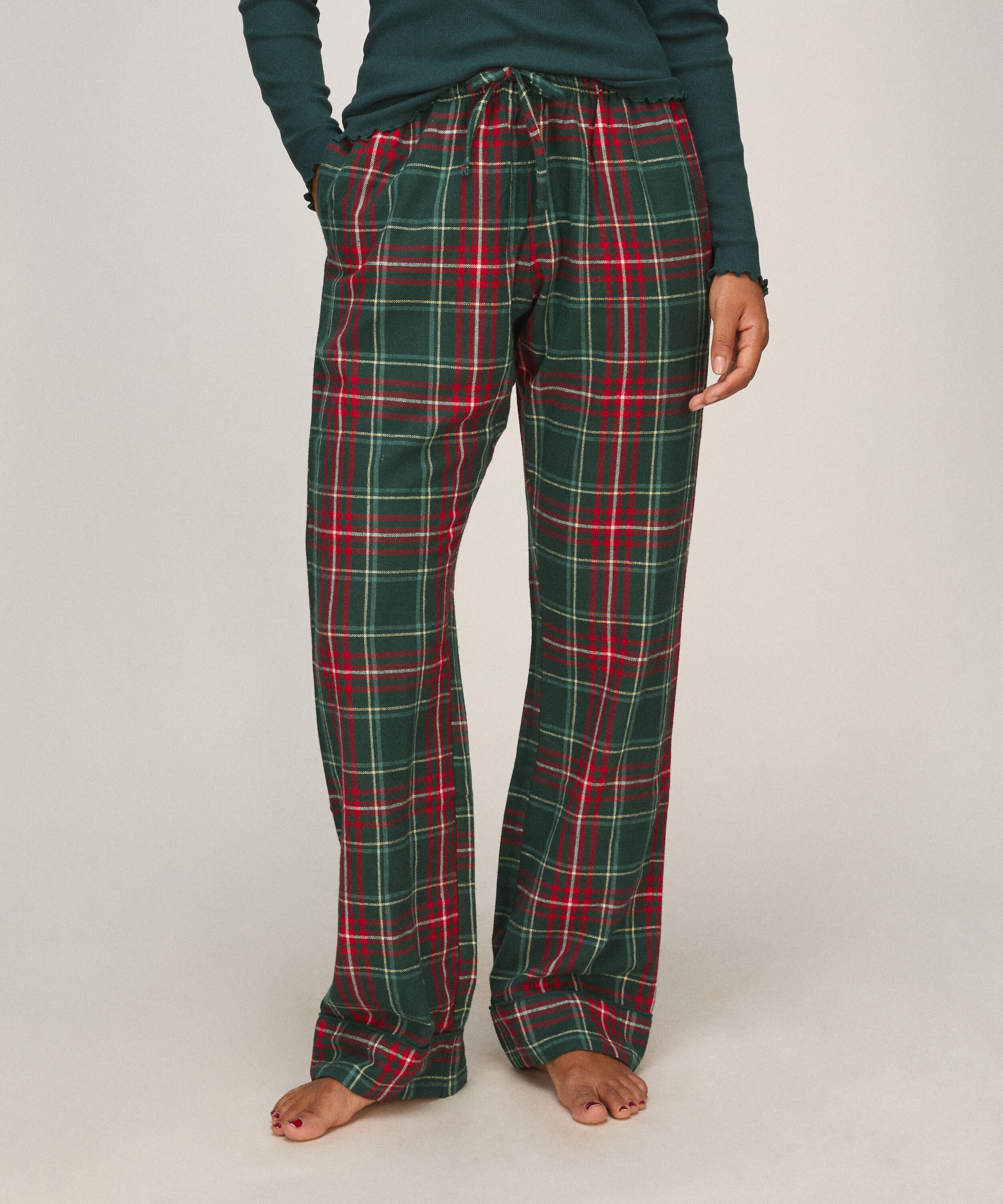 Petite Flannel Pyjama Pants, Green