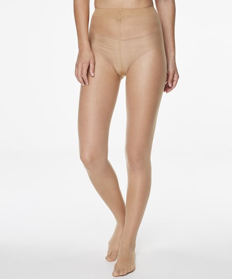 Tights 10 Denier Transparent, Beige