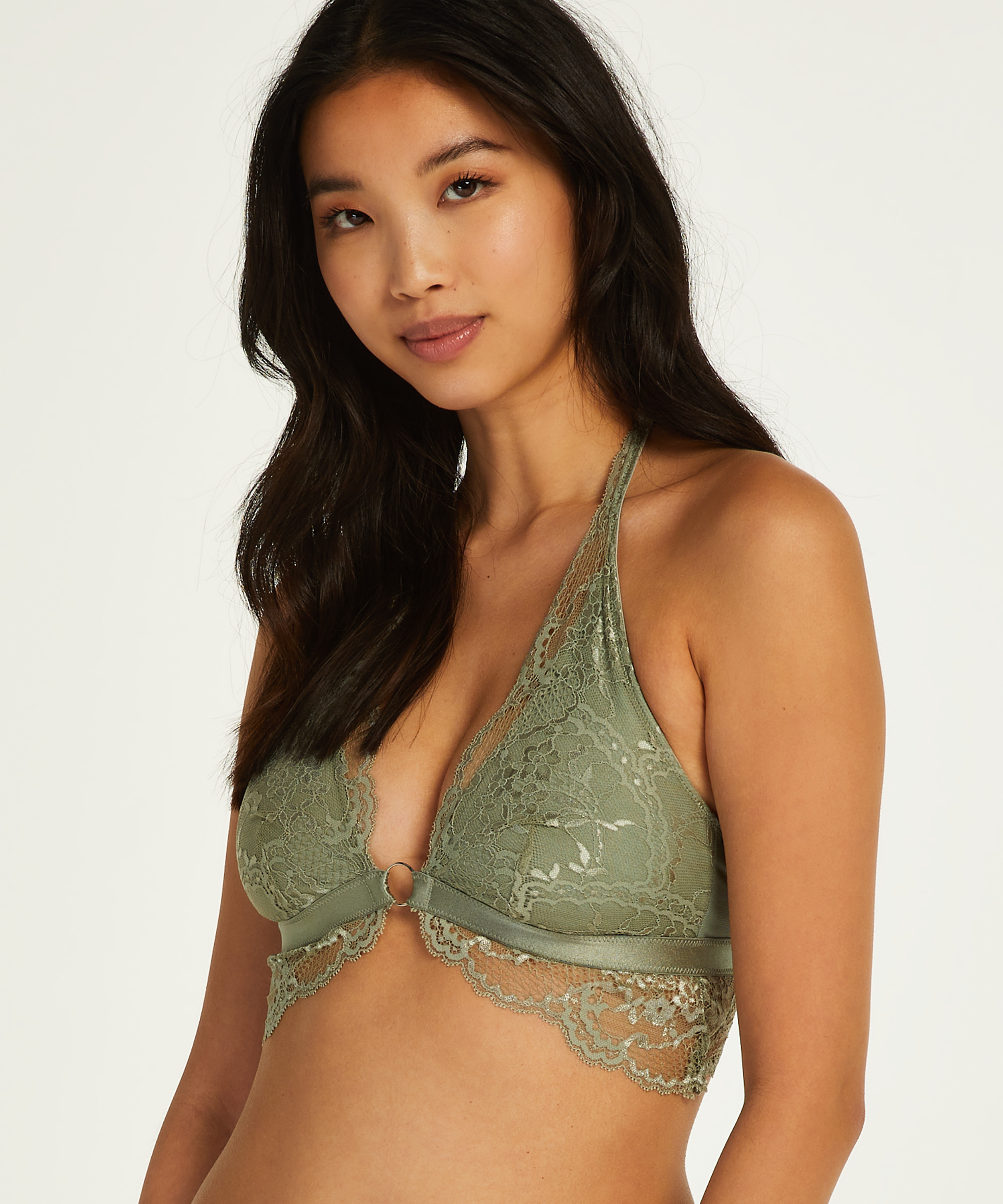 Amber Padded Bralette, Green, main