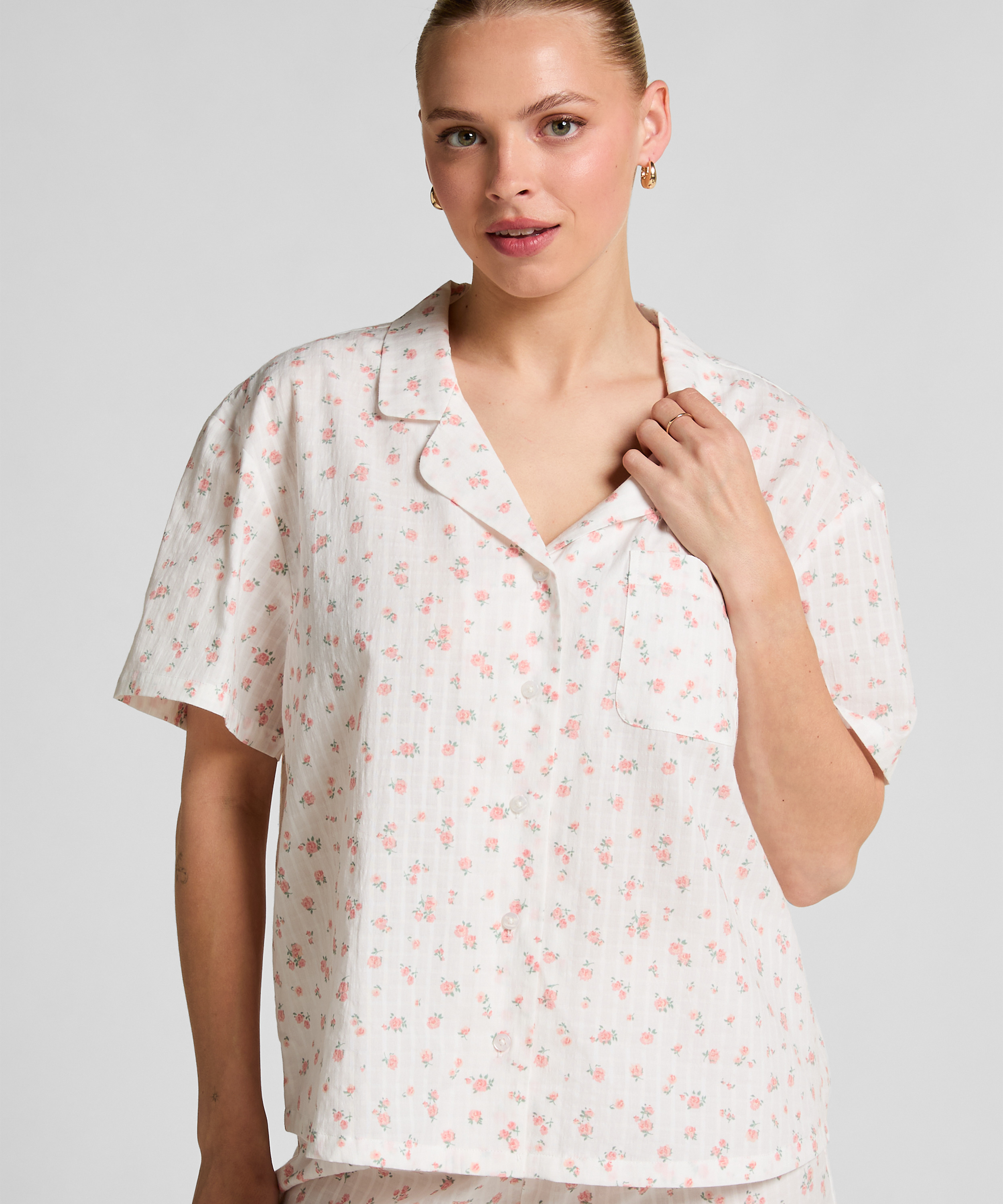 Pyjama Jacket, White, main