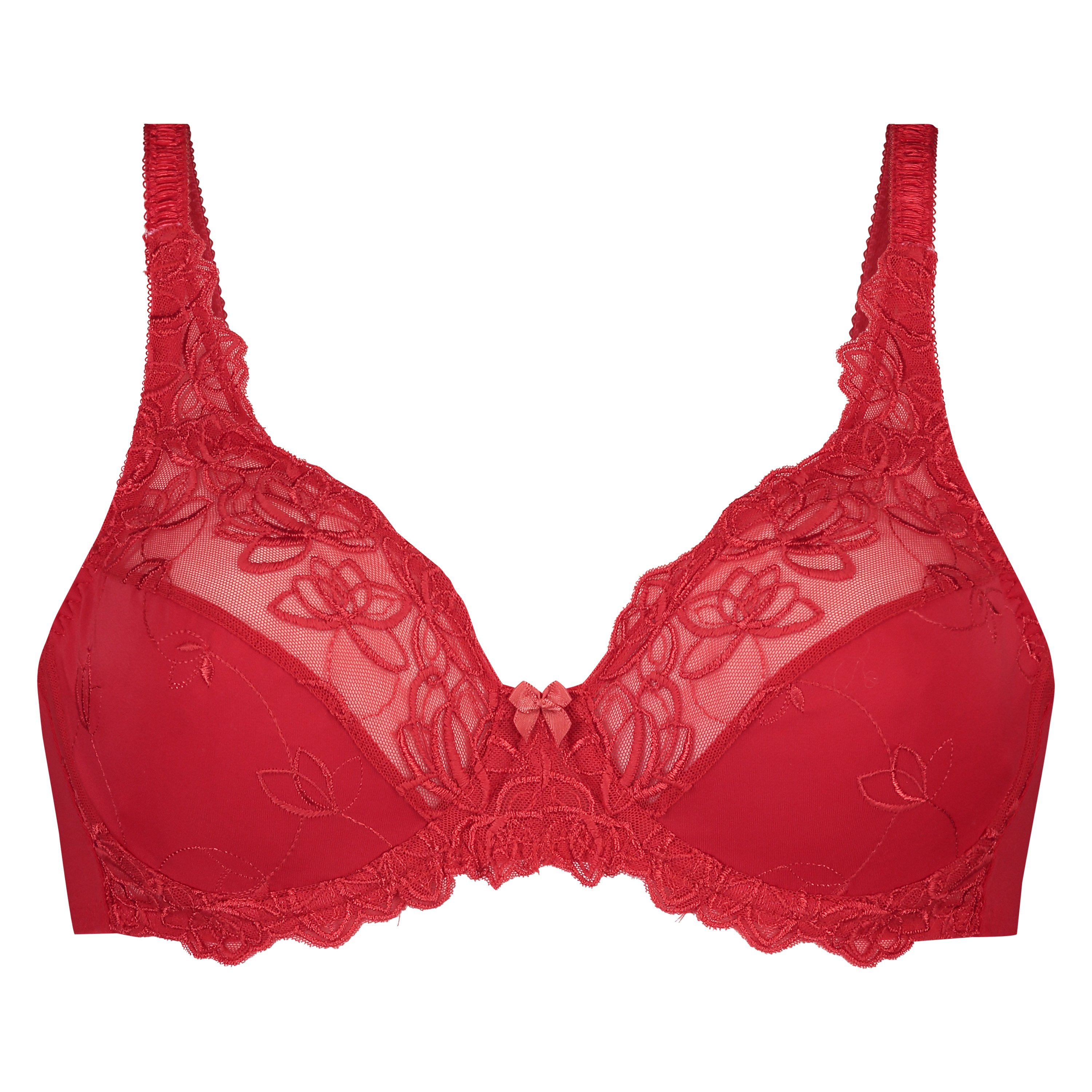 Diva Non-Padded Underwired Bra, Red, main