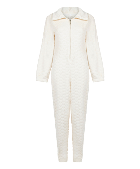 Onesie Cable Zip Up, White
