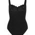Shaping Scallop Swimsuit, Black