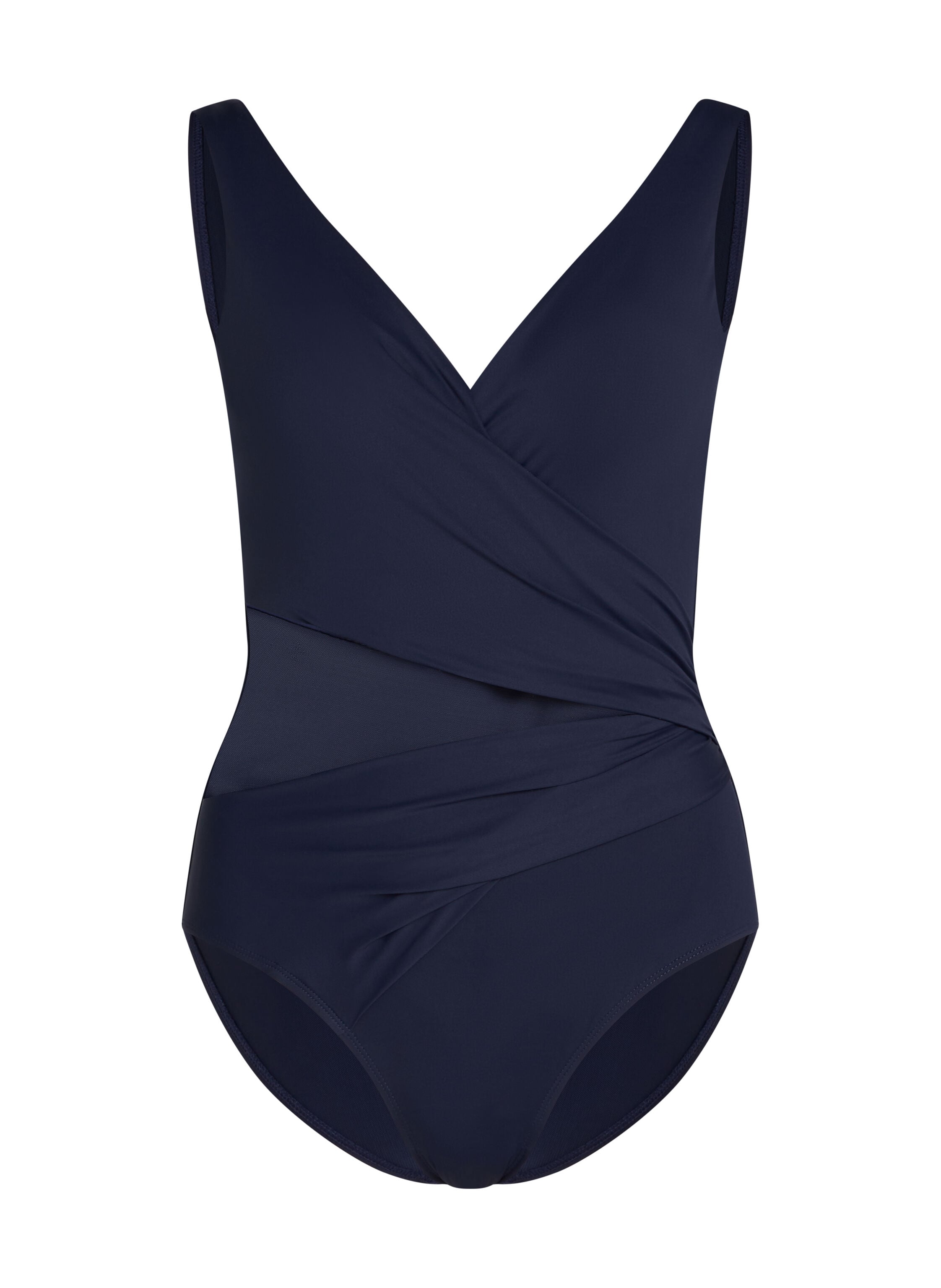 Shaping Shell Mesh Swimsuit, Blue