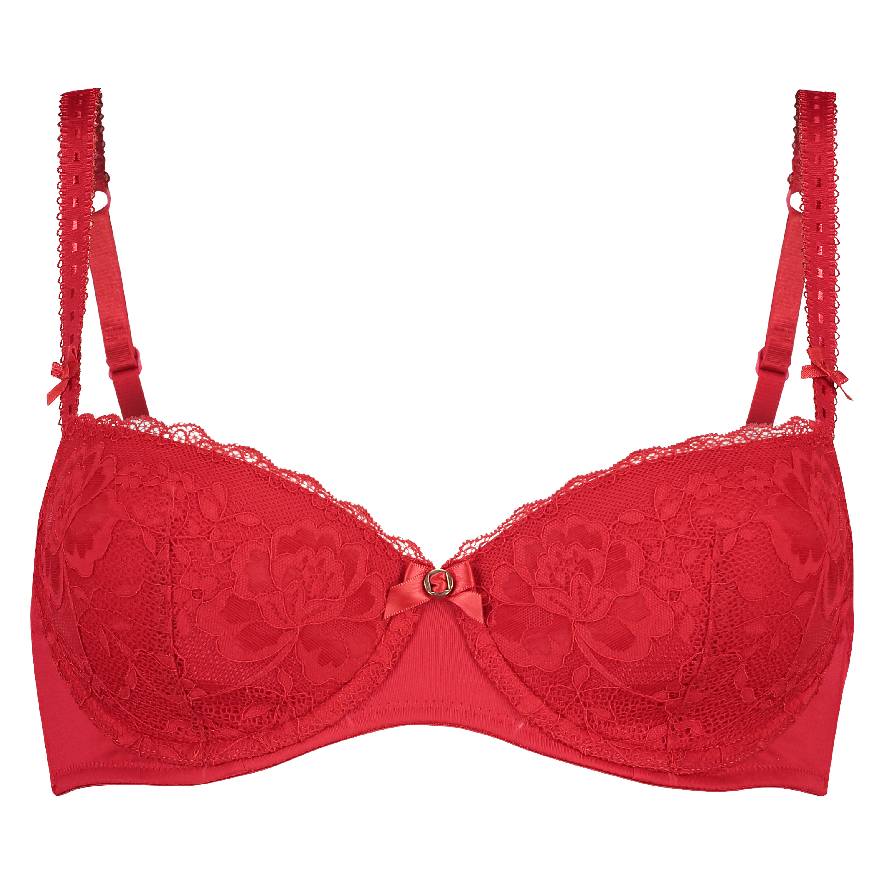 Maya Padded Underwired Bra, Red, main