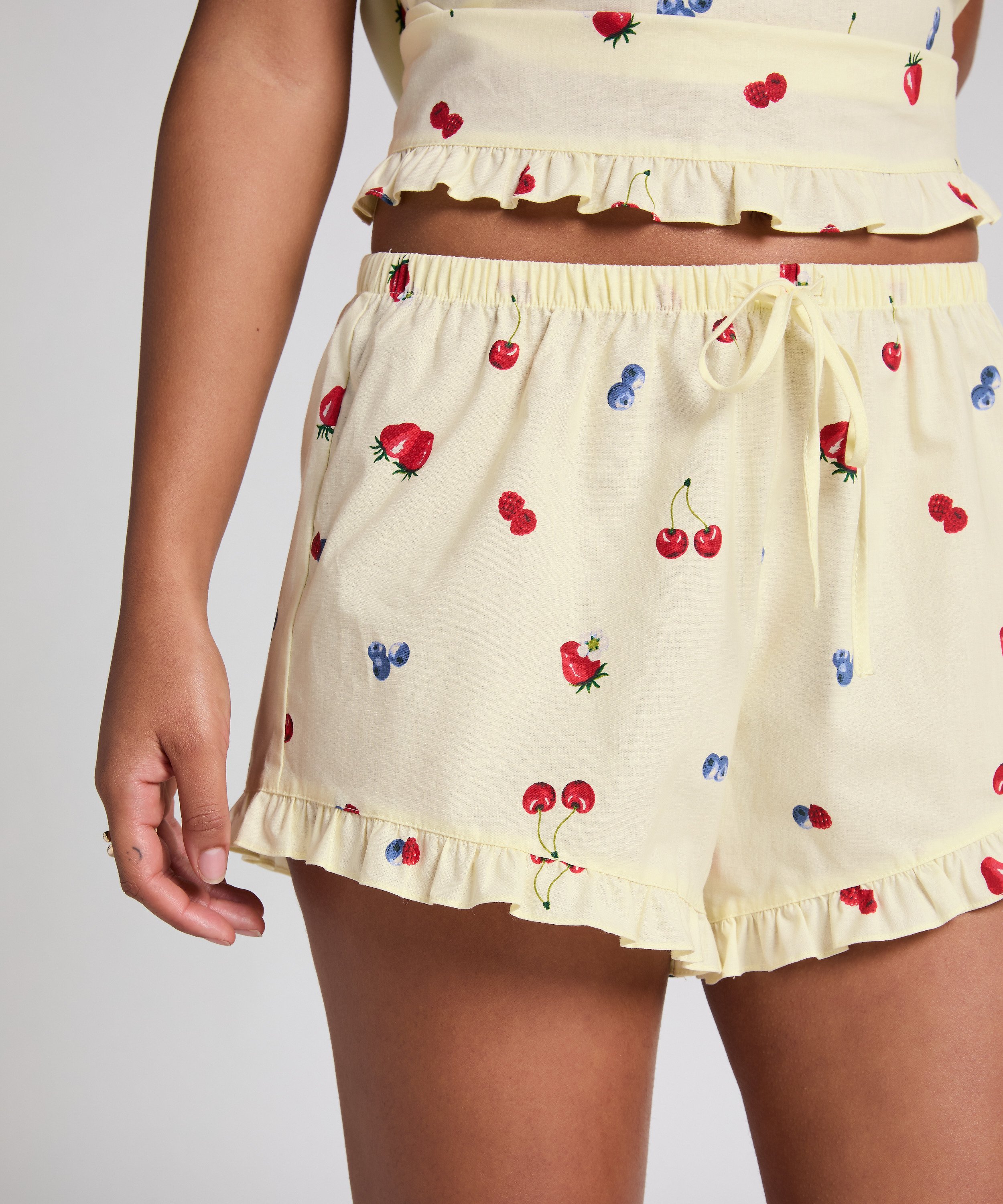 Woven short, Yellow, main