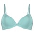 Plunge Padded Underwired Bra, Blue