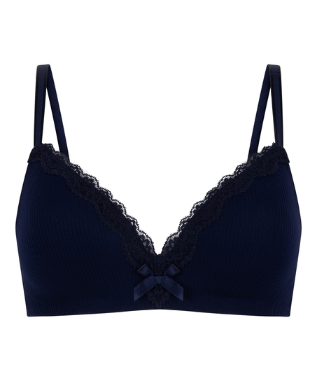 Lola Padded Non-Wired Bra, Blue
