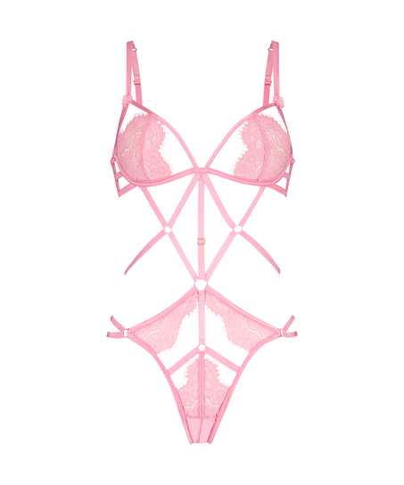 Private Open Crotch Mitzy Body, Pink