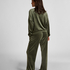 Petite Velours Pyjama Bottoms, Green