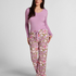 Longsleeved Top with Rib, Purple
