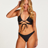 Juicy High Leg Bikini Bottoms, Black