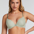 Plunge Padded Underwired Bra, Green