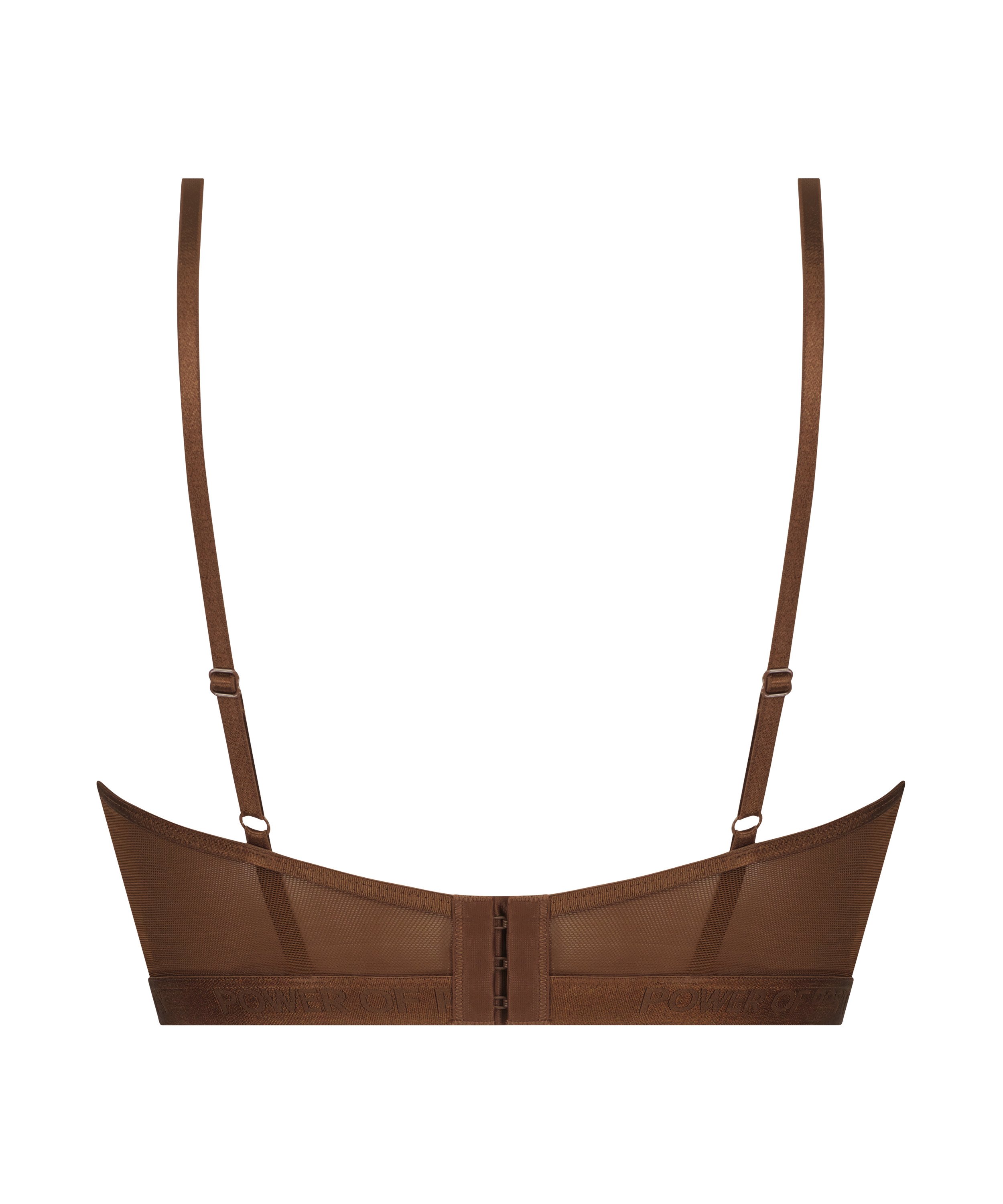 Honey Non-Padded Longline Underwired Bra, Brown, main