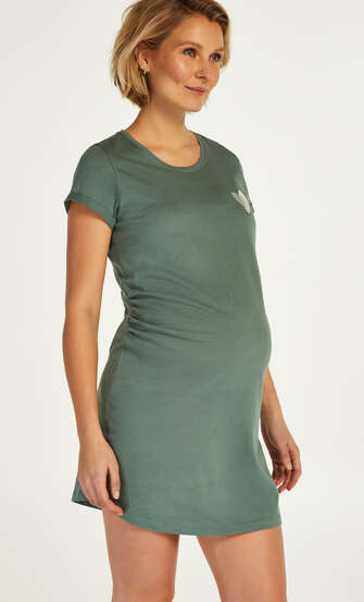 Short-Sleeved Maternity Nightshirt, Green