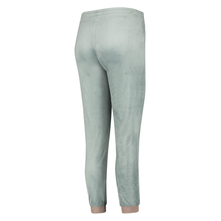 Velour Lurex Jogging Bottoms, Green