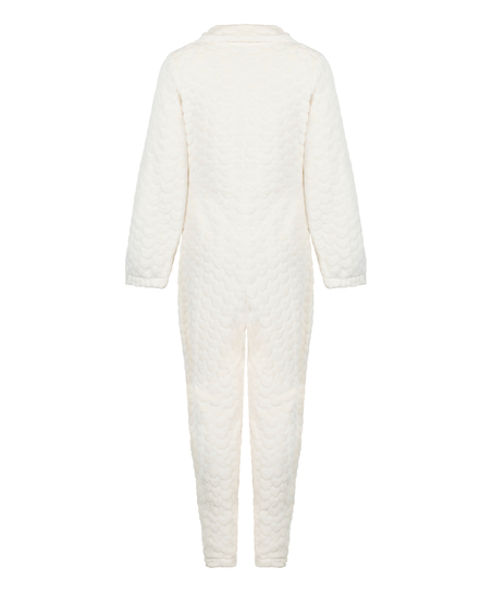 Onesie Cable Zip Up, White