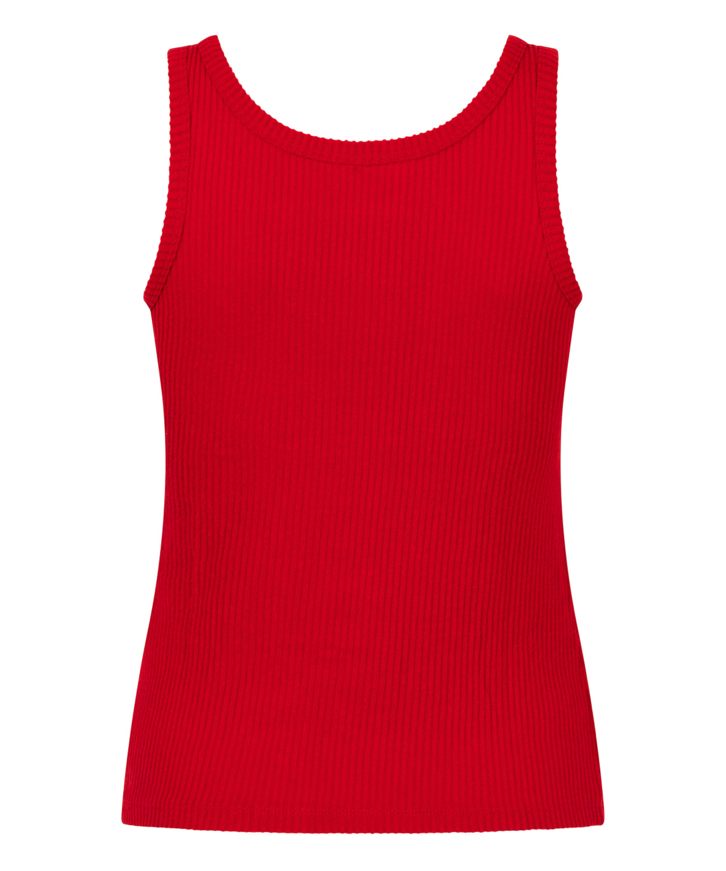 Singlet Brushed Jersey Rib, Red, main