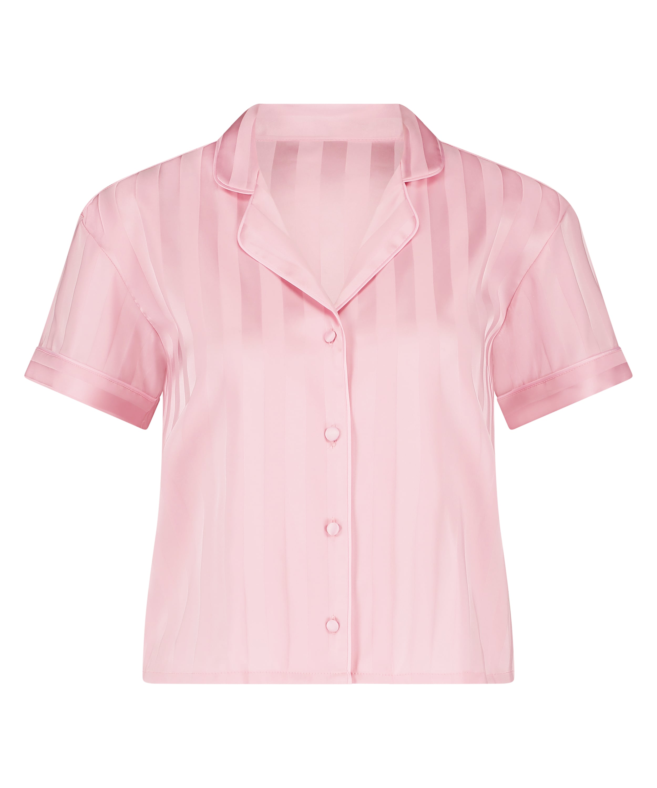 Satin Short-Sleeved Jacket, Pink, main