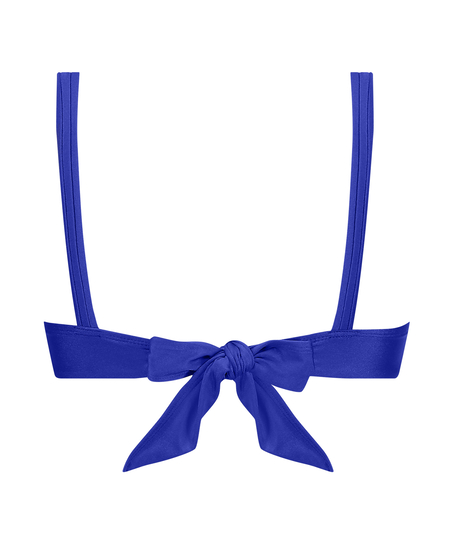 Santorini Triangle Bikini Top, Blue