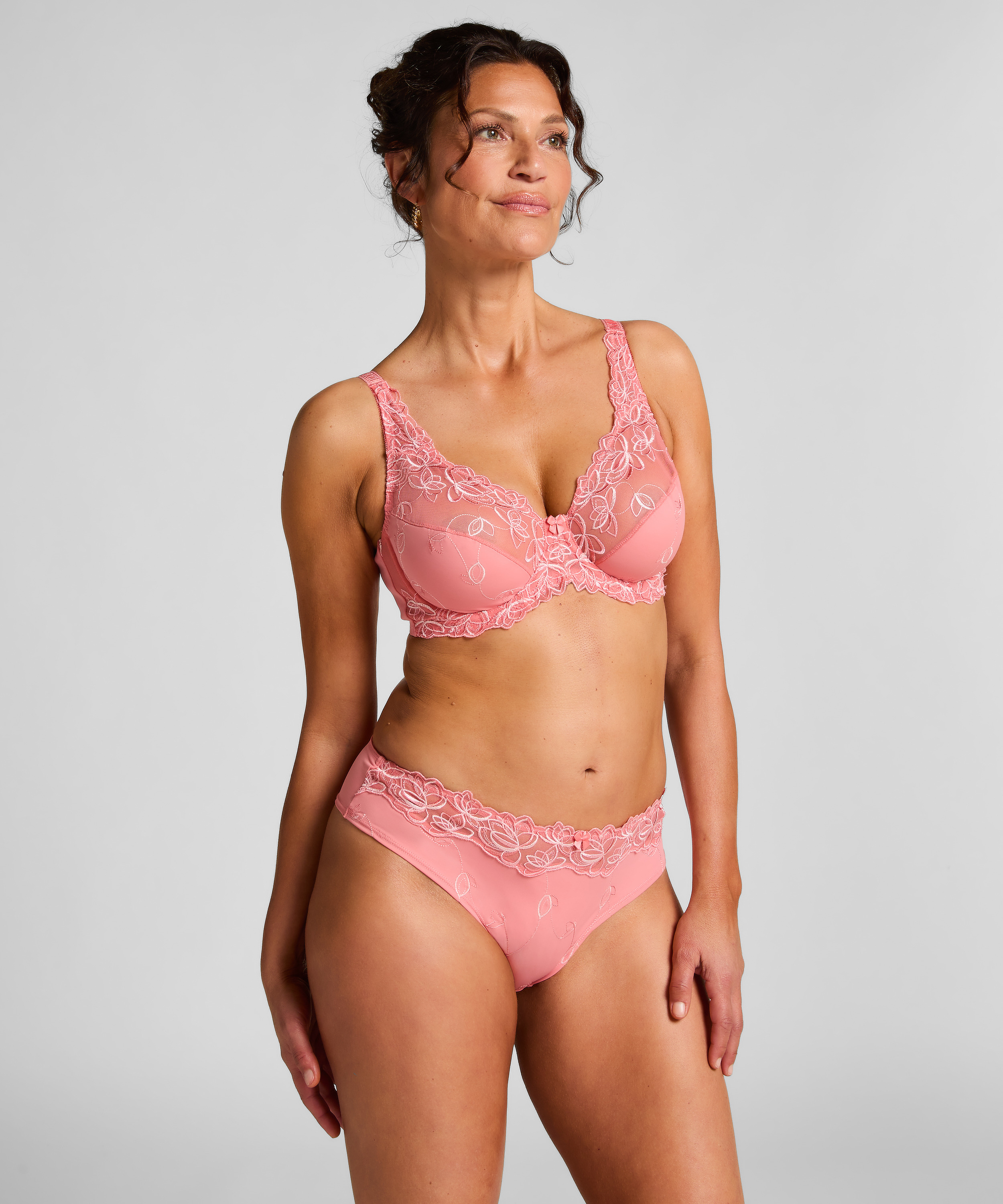 Diva Non-Padded Underwired Bra, Pink, main