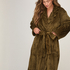 Bathrobe Jacqueared Fleece, Green