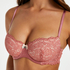 Rose Padded Underwired Bra, Pink