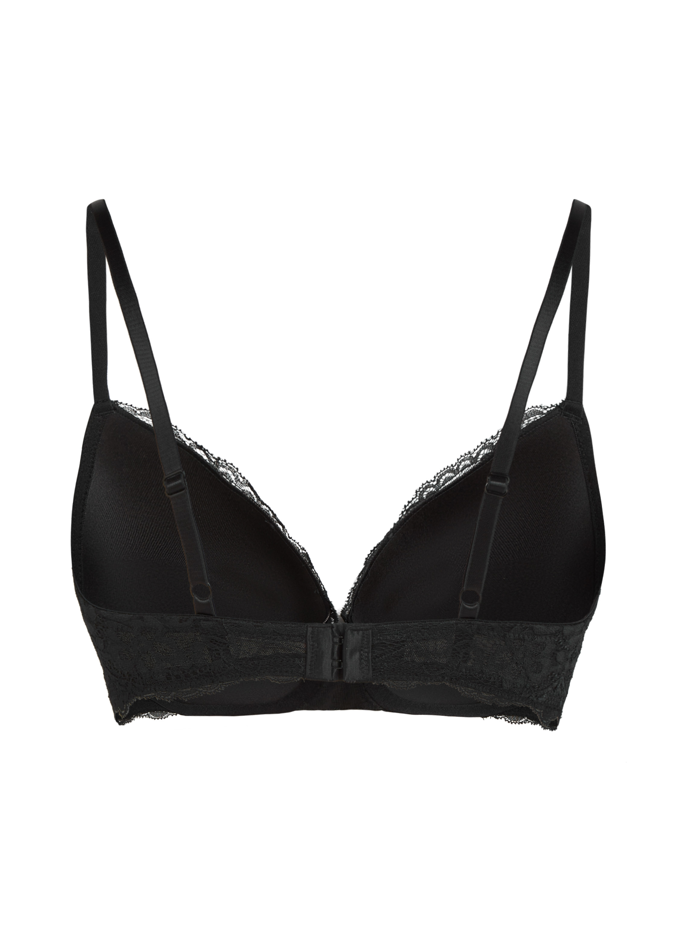 Marine Padded Push-Up Underwired Bra, Black, main