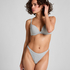 Cotton Padded Underwired Push-Up Bra, Gray