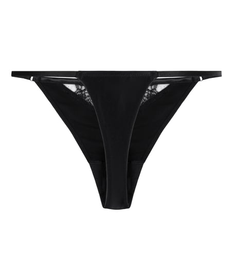 Catherine Highleg Thong, Black