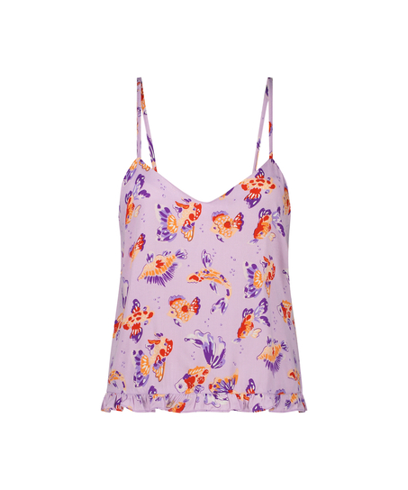 Satin Cami Top, Purple