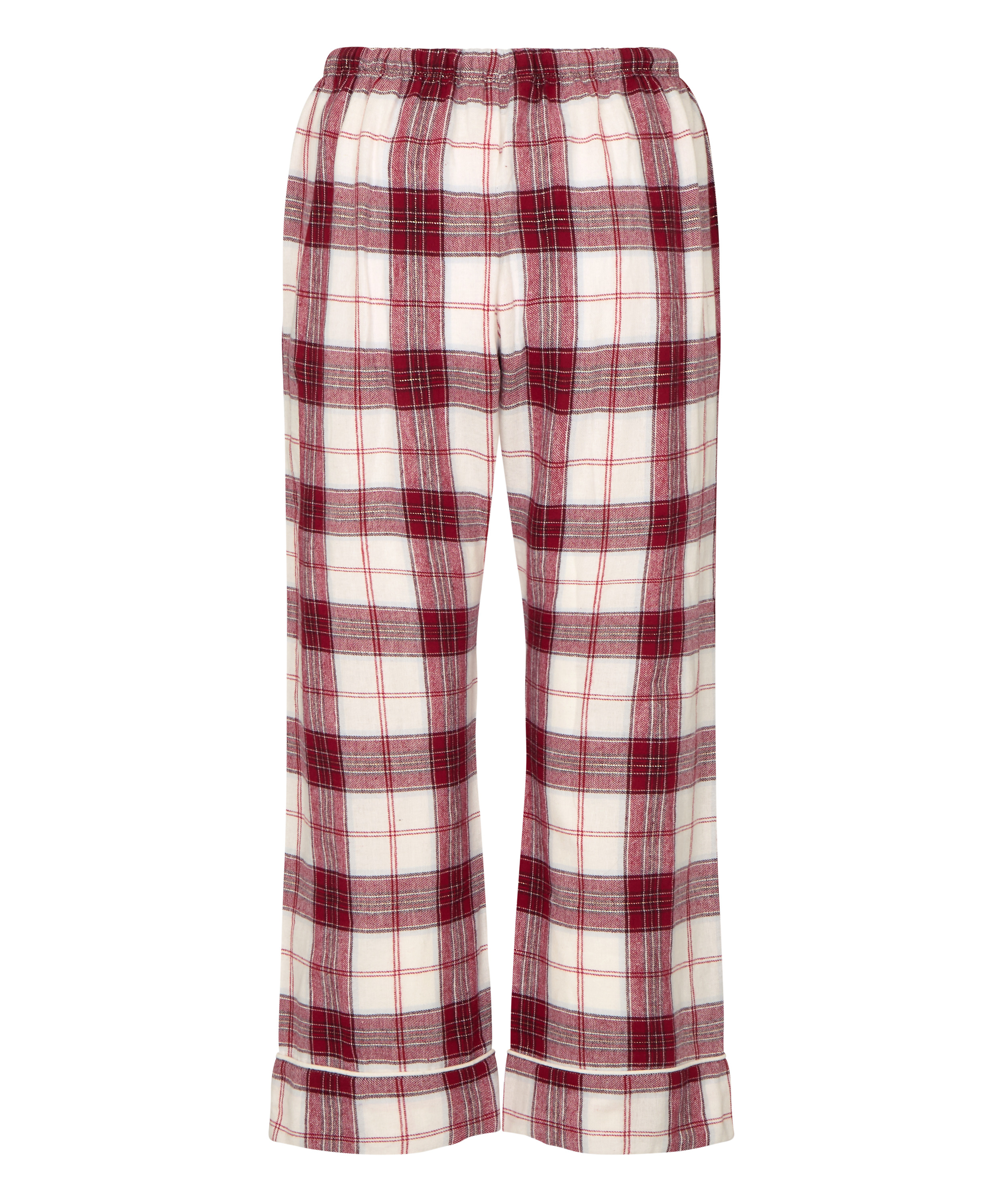 Petite Flannel Pyjama Pants, White, main