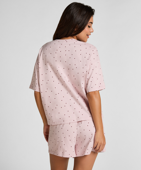 Pyjama Set Cotton Jersey Short, Pink