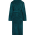 Long Fleece Bathrobe, Blue