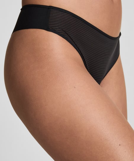 Invisible Brazilian Stripe mesh, Black