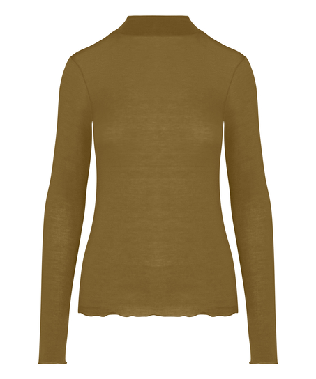 super soft Turtleneck shirt with Cashmere, Brown