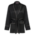 Satin Pyjama Jacket, Black