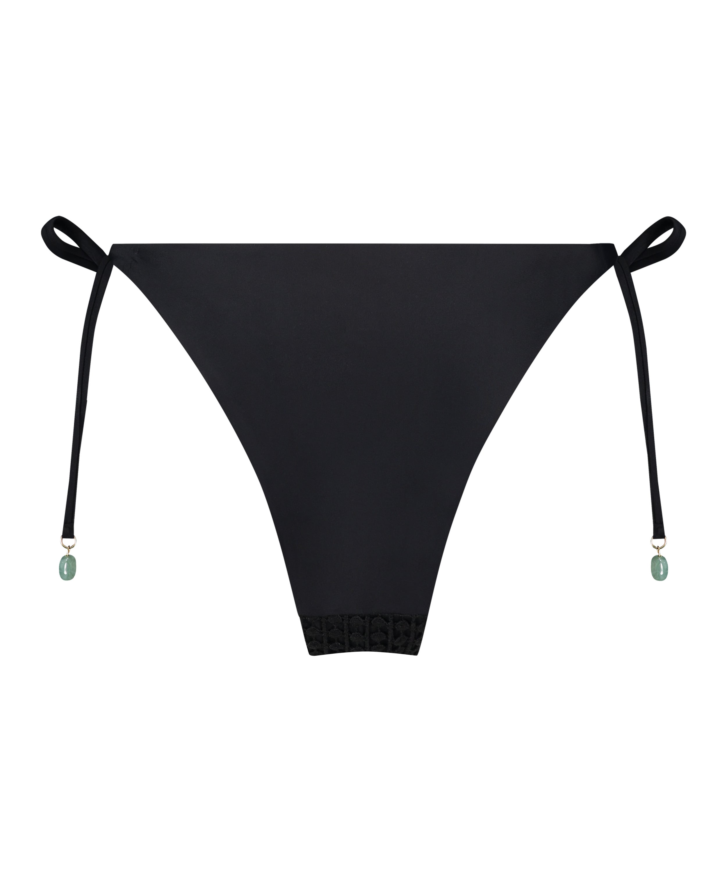 Maui Crochet Cheeky Tanga Bikini Bottoms, Black, main